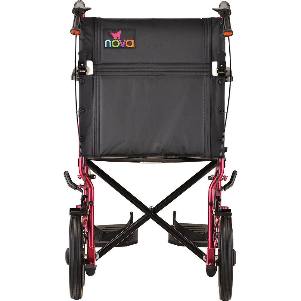 TRANSPORT CHAIR 20" LIGHTWEIGHT RED